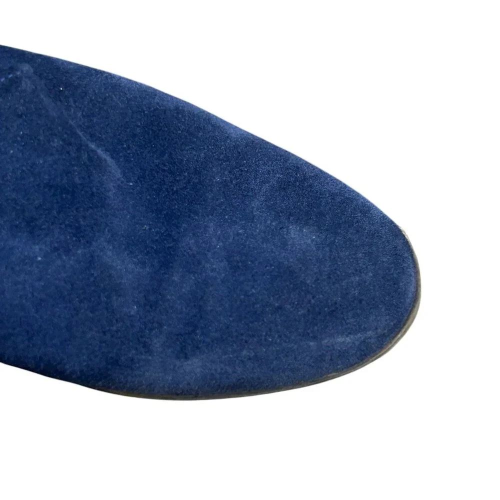 Franco Sarto Blue Suede Loafers Slip on Size 7 - Picture 7 of 10